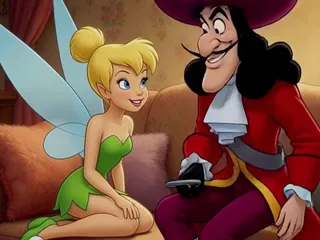Tinker Bell  sucking Captain Hook
