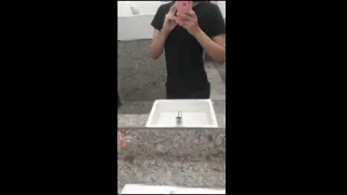 i cant hold anymore 💦💕 Me pee at public bahtroom is soo embarrassing