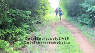 Found naughty lesbians playing after fucking in the woods