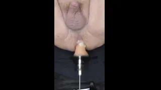 Another good fuck from my 9" dildo and my fucking machine