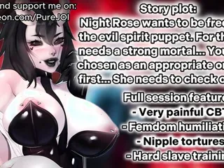 Night Rose trains a good puppet for the evil spirit (Hard CBT JOI)