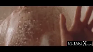 Seductive beauty fucks her tight ass with a silver butt plug
