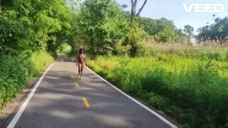 FOUND A SOLO FEMALE EBONY BROWN SKIN WALKING NAKED IN THE JUNGLE OUTSIDE
