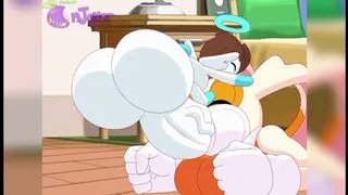 Vanilla has her mouth fucked by Chaos's huge cock [Turboranger]