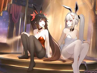 Sparkle and Sparxie bunnysuit sex.