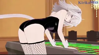 Hoshimachi Suisei (Bunny Girl) and Shishiro Botan (Bunny Girl) intense sex. - Hololive VTuber Hentai