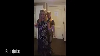 Flappers give us a double dildo show starring Dawn Layla and XtraRenee