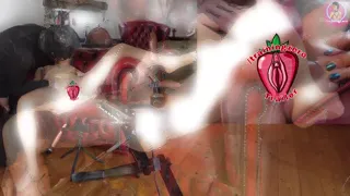 Training Zero Femdom First Time on the Fucking Machine! Wet Pussy Real Orgasms