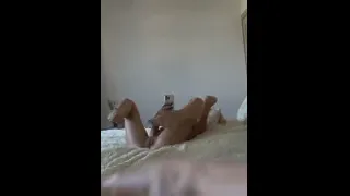 Naked girl spreads legs for mirror selfie 💕