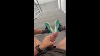 I masturbated on the fire escape and came on my leg
