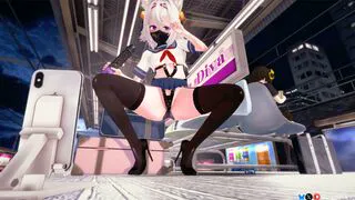 Filian squirts in public - Exhibitionist public masturbation (SpamKaju)