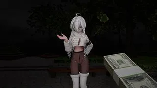 [Haku]Encountered Haku in the park. What's the money for?