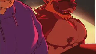 Homies Love Werewolf Dad Boobjob