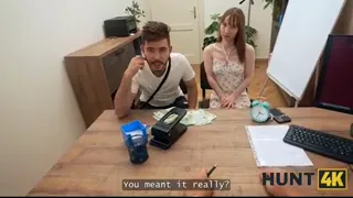 HUNT4K. Mouth full of cum and fist full of money