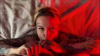 TEABAG SPLIT TONGUE BLOWJOB neon porn cum on hair ASMR