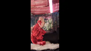 BTS MM Photoshoot The Red Cape N Lingerie Posing