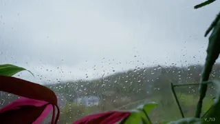 We stay close and make love while the rain falls outside - Amateur Creampie Sex
