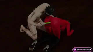 Mihawk Uses Futa Succubus Mouth and Ass