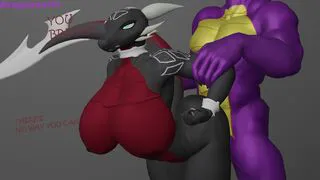 Spyro pounding Corrupted Cynder