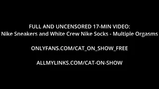 Nike Sneakers and White Crew Nike Socks