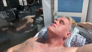 HUNK DADDY BEAR NAKED SUNBATHING IN THE VERANDA 1