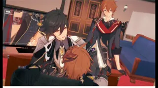 Tartaglia x Zhongli Threeway- Genshin Impact Yaoi Hentai
