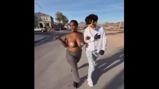Gibby The Clown & Siren Nudist Taking A Stroll Through Henderson NV