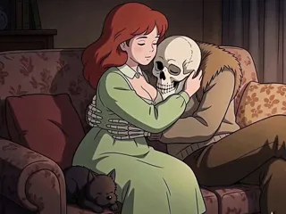ghibli girl fucked by skeleton