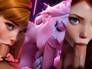 Disney Girls - Blowjob and Cumshot
