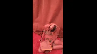 Sketching A New Template On Paper In Green Lingerie Full Video