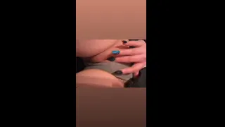 Shaved pussy rubbing