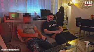Big Dick Straight Turkish Friend Get's more comfortable and curious and joins mutual jerk-off and blowjob