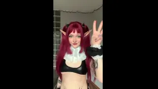 Horny cute cosplay anime teen