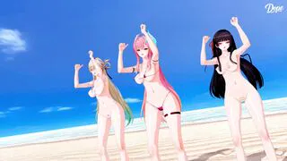 [[WuWa MMD] (Aemeath, Chisa, Lynae) LOONA - "PTT" dance (R18)