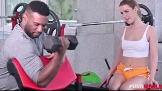 FREE Scene - Svelte Blonde Alexis Crystal Gets Broken In by Her First BBC at the Gym GP1734