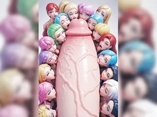 16 mini Girls licking Big penis