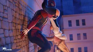 Spidey Destroys Gwen’s Throat While She's Upside Down