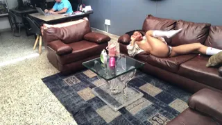 LATINA SHOWING HER TITS AND MASTURBATING