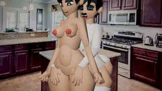 Poppy PeePee gets her thighs fucked by Chef Peepee (instantly doesn't regret it)