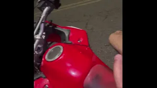 A guy with a big, thick dick, very horny, in the street without underwear
