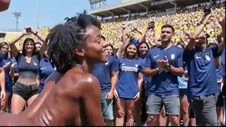 French football fan gangbanged by the opposite team - AI Interactive Video