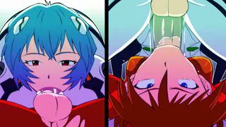 Asuka x Rei Futa Facefuck (1 hour version) by DivineWine