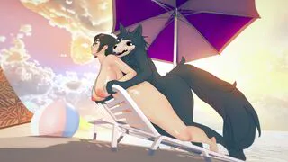Mei And SCP-1471 on beach