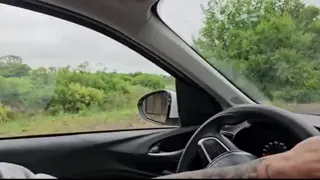 My man gives me a car and I thank him with the best blowjob right there in the street - POV
