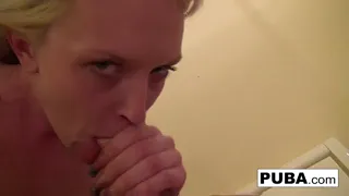 Goldie likes the jizz on her chest