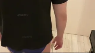 Big Ass Guy Stuck in the Closet so I'll Fuck him Rough