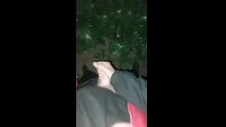 just walking around the outskirts of the city and jerking off in the park next to the road.