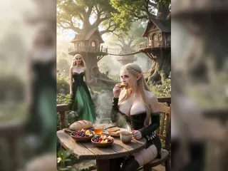 Busty Silverleaf Slut Goes on a “Holy Quest,” Immediately Gets Her Brains Fucked Out by a Cave Orc (Her Massive Tits Started It)