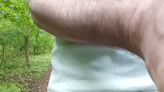 Cumshot on a bike in the woods 💦