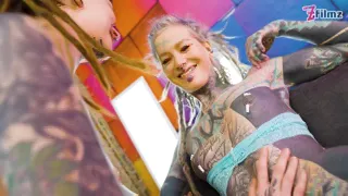 Extreme Anal Threesome Session with Drill Dildo & Sloppy Blowjobs